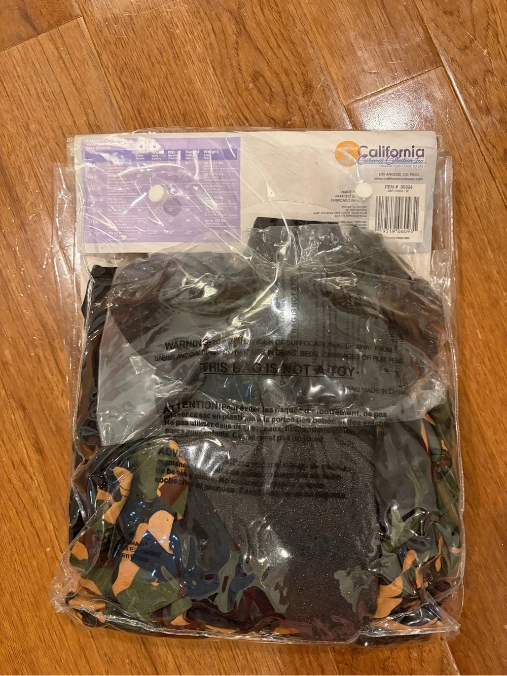 California Costumes Special Ops Ninja Costume - Black & Orange Camo